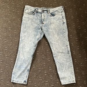 Original Use Men's Slim Taper Blue Acid Wash Jeans 40Wx30L 40x30